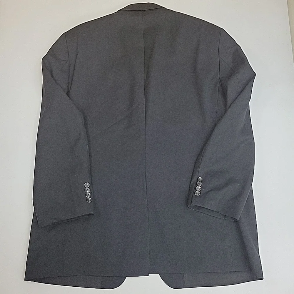 Lauren Ralph Lauren Black 100%‎ Wool Blazer Sport Coat Men's 47 Suit Jacket